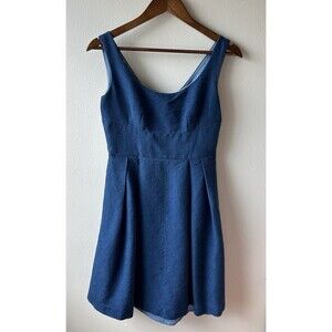 Anthropologie Mirror Of Venus Dress Size 2 Pockets Silk V Back Cocktail Lined